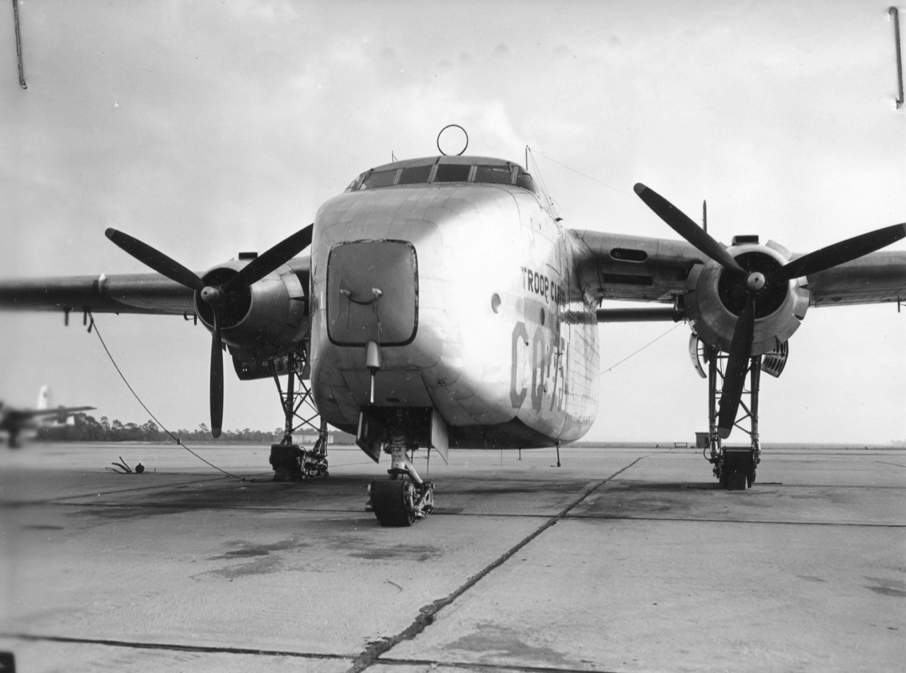 Fairchild C-82 with track landing gear