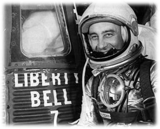 Astronaut "Gus" Grissom with Liberty Bell 7
